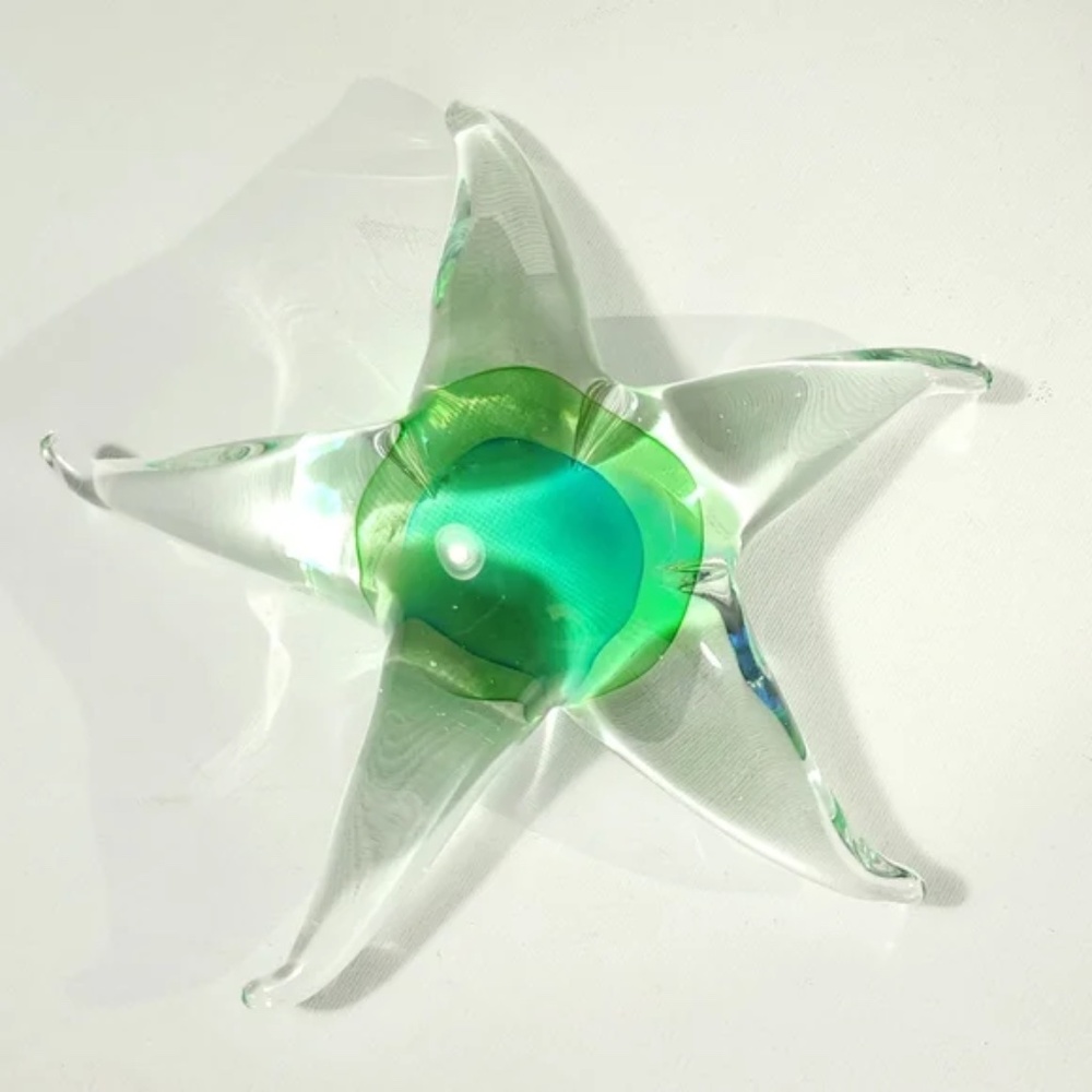 Blown Glass Starfish Paperweight - Picture 6 of 8